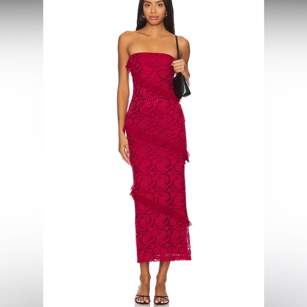 MORE TO COME Xandra Maxi Dress in Red